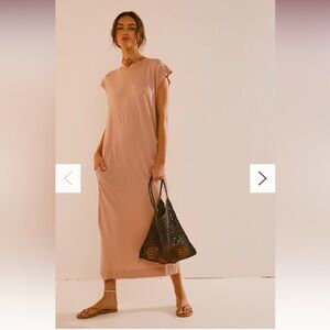 Free People All Day Long Midi T-Shirt Dress in Tuscany - Size XS